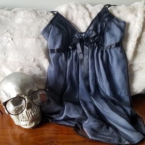 Victoria's Secret Black Mesh BabyDoll Lingerie